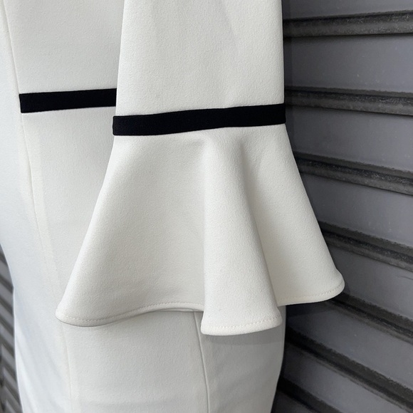 Calvin Klein Bell Sleeve Piping Sheath Dress Size 4 - Picture 8 of 15